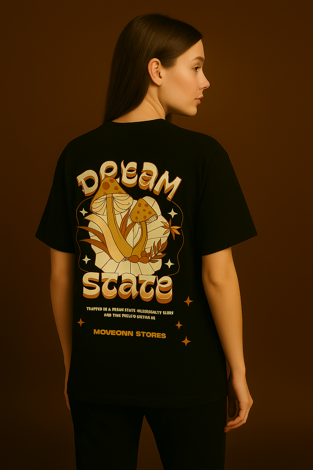 DREAM STATE BLACK OVERSIZED T-SHIRT