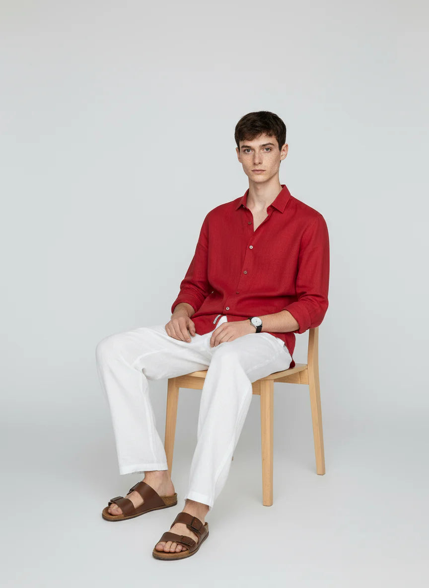 Premium men's shirts by Moveonn – luxury cotton and linen shirts for modern men, combining elegance, comfort, and perfect tailoring