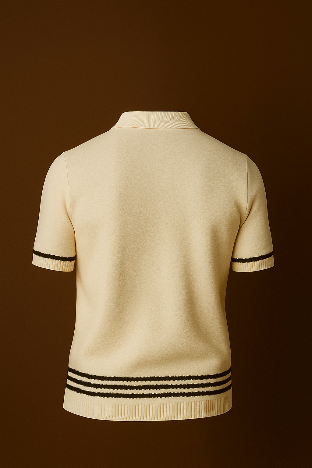 CREAM BROWN KNIT SHIRT