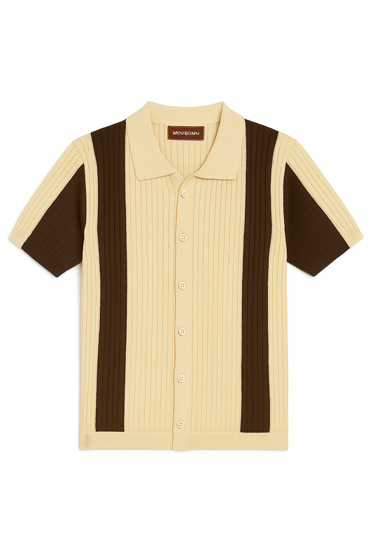 RETRO TWO-TONE KNIT SHIRT