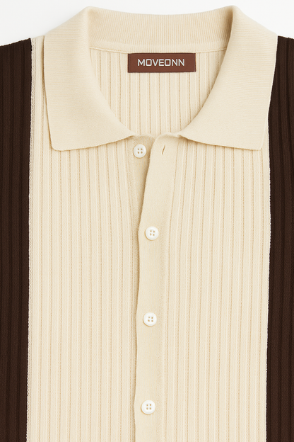 RETRO TWO-TONE KNIT SHIRT
