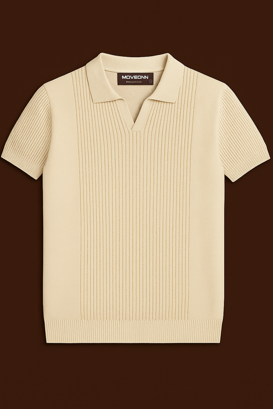 VINTAGE CREAM KNITTED POLO