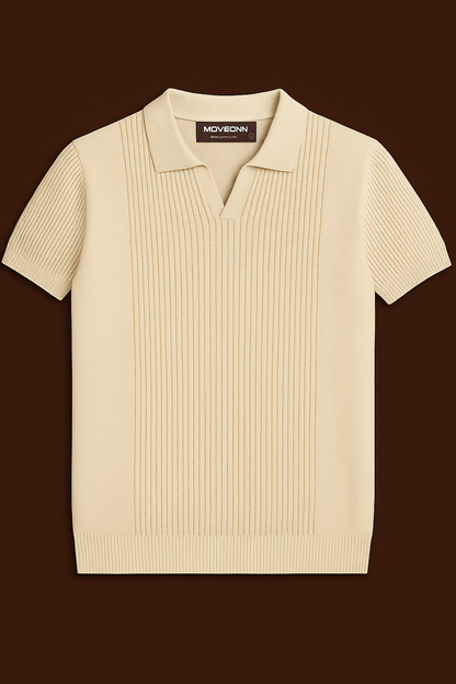 VINTAGE CREAM KNITTED POLO