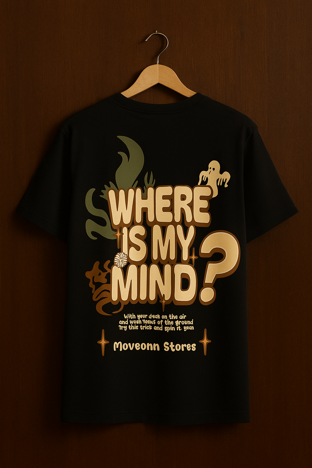 WHERE IS MY MIND BLACK OVERSIZED TSHIRT
