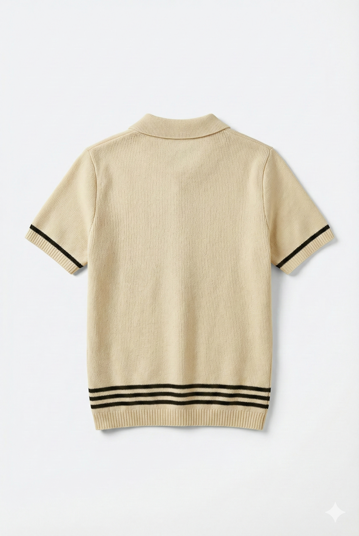CREAM BROWN KNIT SHIRT