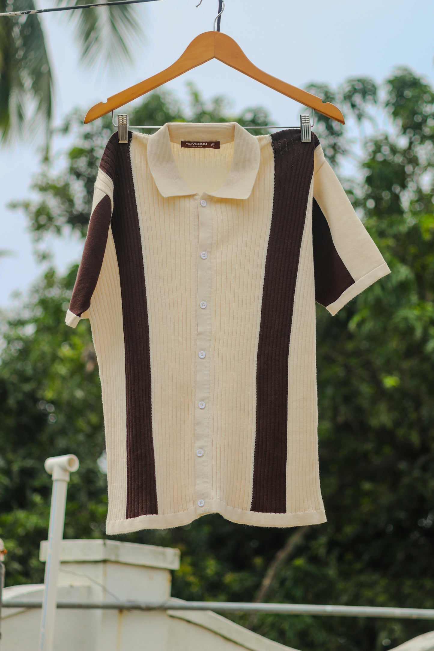 RETRO TWO-TONE KNIT SHIRT